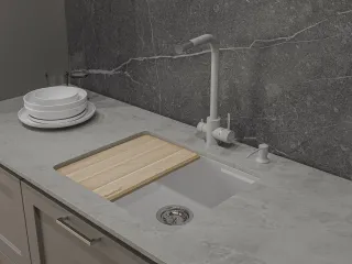 Мойка кухонная GranFest URBAN 4555 белый